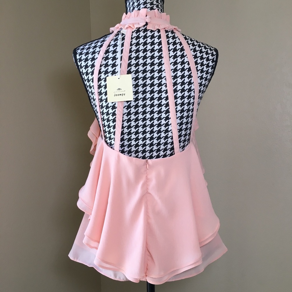 Peach/Pink Ruffle Blouse - Picture 3 of 8